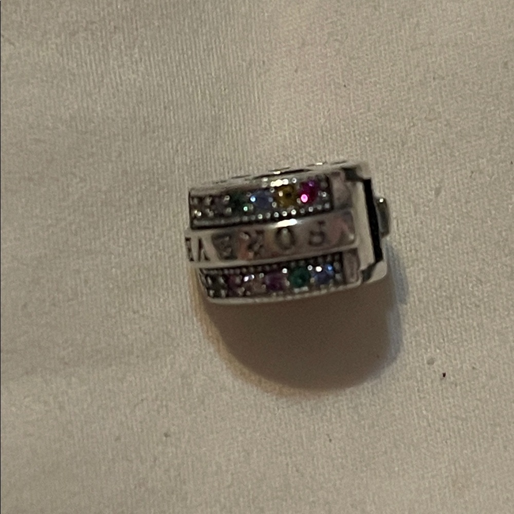 Pandora Forever 925 Sterling Silver Ring with Multi-Color Stones - Picture 12 of 12
